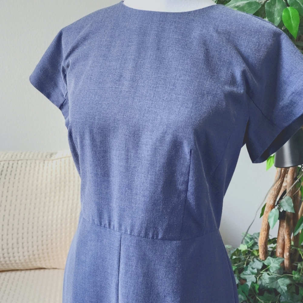 Ann Taylor Petite Crew Neck Wool Blend Lined Sheath Dress-6P (NWOT)